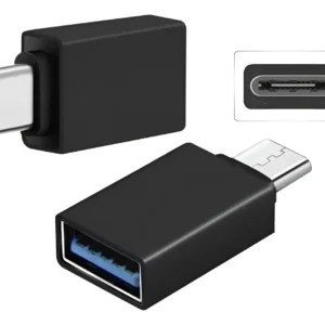 Adaptador Usb Hembra A Tipo C Macho Otg Negro