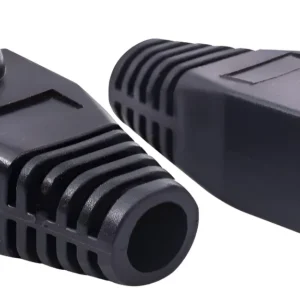 Capuchon Bota Negra Rj45 Bolsa 100 Unidades Negro