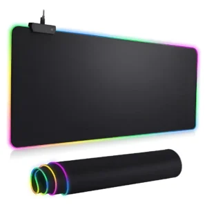 Mouse Pad Gamer Usb Led Rgb Antideslizante 80x30cm Rgb