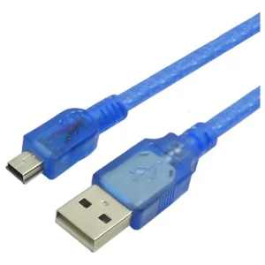 Cable Mini Usb A Usb 2.0 5 Pines 1.5 Metros Azul