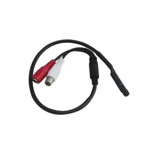 Microfono Cctv Rca + Dc - Tecnomati Negro