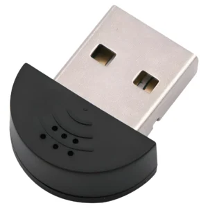 Mini Micrófono Portátil Usb 2.0 Adaptador De Audio Negro