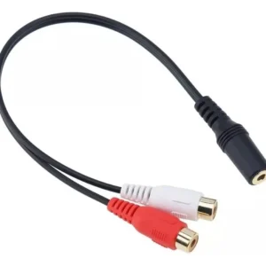 Cable Adaptador Jack 3.5 Plug Hembra A 2 Rca Hembra Audio