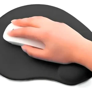 Mouse Pad Almohadilla Muñequera De Gel Ergonómico Negro