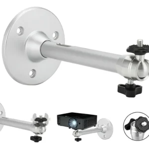 Soporte Proyector Camara Metal De 18cm Para Techo Plateado