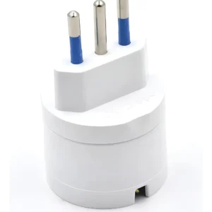 Adaptador Enchufe Europeo Schuko a Italiano Chile 4.8 a 4.0 BLANCO