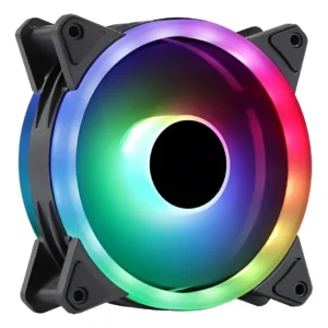 Ventilador cooler luz led 12cm Rgb multicolor gamer Pc