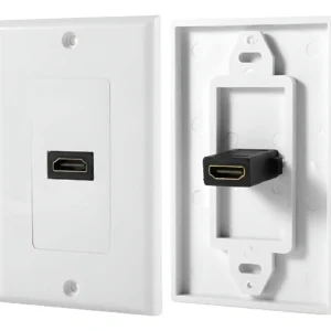 Adaptador enchufe HDMI 1080p pared muralla hembra 180 GRADOS full HD