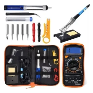 Kit Cautin tester 60w Para Soldar Eléctrico Punta Tipo Lápiz Estaño