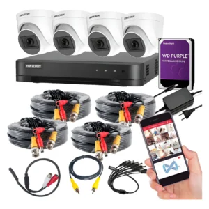 CCTV KIT HIKVISION 4CAM 2MP 1TB HDD 4x DOMOS BNC