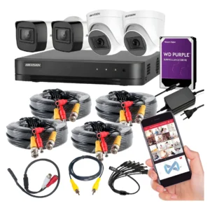 CCTV KIT HIKVISION 4CAM 2MP 1TB HDD 4x MIXTOS BNC