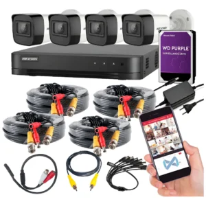 CCTV KIT HIKVISION 4CAM 2MP 1TB HDD 4x BALAS BNC