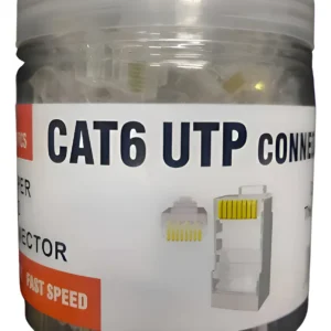 Conectores Rj45 utp Cat6 en Tarro pack de 100 Unidades