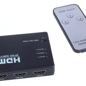 Splitter switch HDMI 3x1 1080p full HD con control
