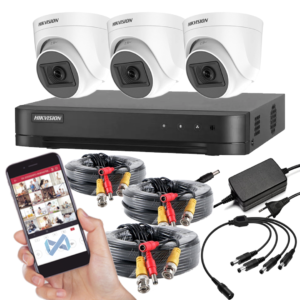 CCTV KIT HIKVISION TRIADA 3CAM 2MP NO-HDD 3x DOMO BNC